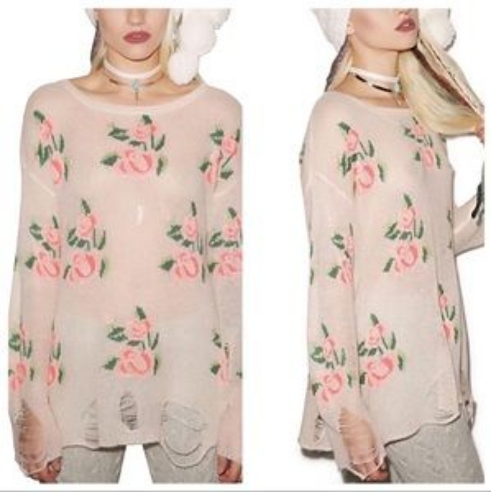 Wildfox Prairie Rose Lennon Sweater